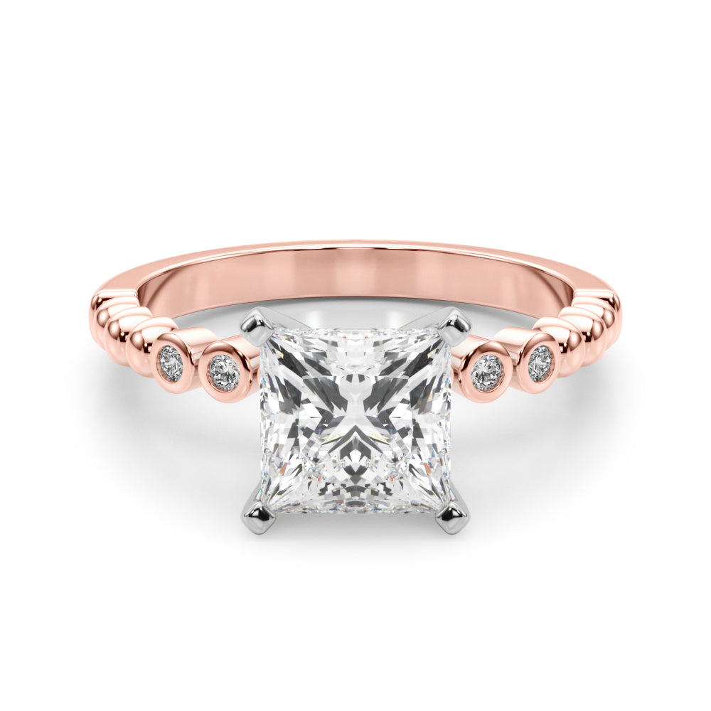 Round Single Row Lab Grown Diamond Engagement Ring - VS1 D/E/F | 14K & 18K Gold | 14K White Gold | Round Lab Diamond | Picasso Gold & Diamond Chicago