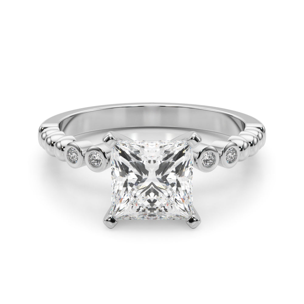 Round Single Row Lab Grown Diamond Engagement Ring - VS1 D/E/F | 14K & 18K Gold | 14K Rose Gold | Round Lab Diamond | Picasso Gold & Diamond Chicago