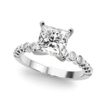 Round Single Row Lab Grown Diamond Engagement Ring - VS1 D/E/F | 14K & 18K Gold | 14K Rose Gold | Round Lab Diamond | Picasso Gold & Diamond Chicago