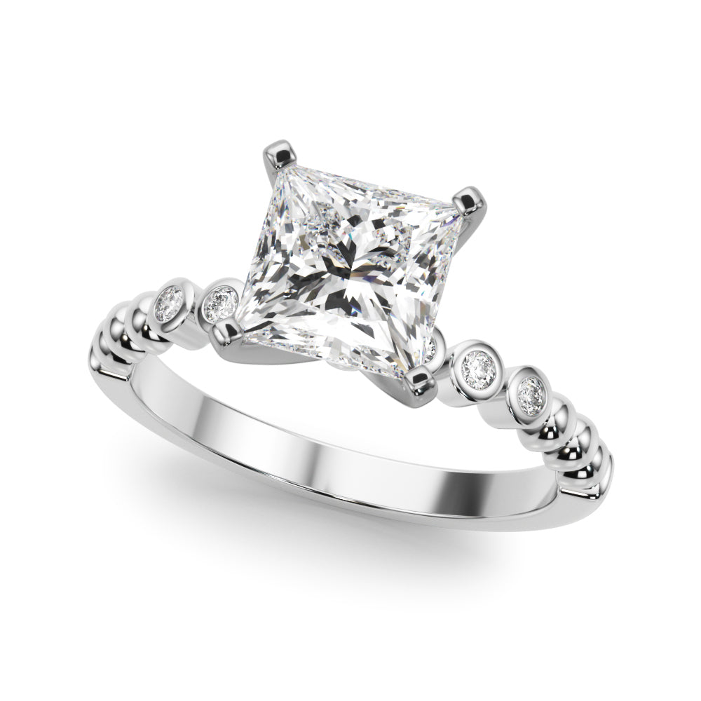 Round Single Row Lab Grown Diamond Engagement Ring - VS1 D/E/F | 14K & 18K Gold | 14K Rose Gold | Round Lab Diamond | Picasso Gold & Diamond Chicago