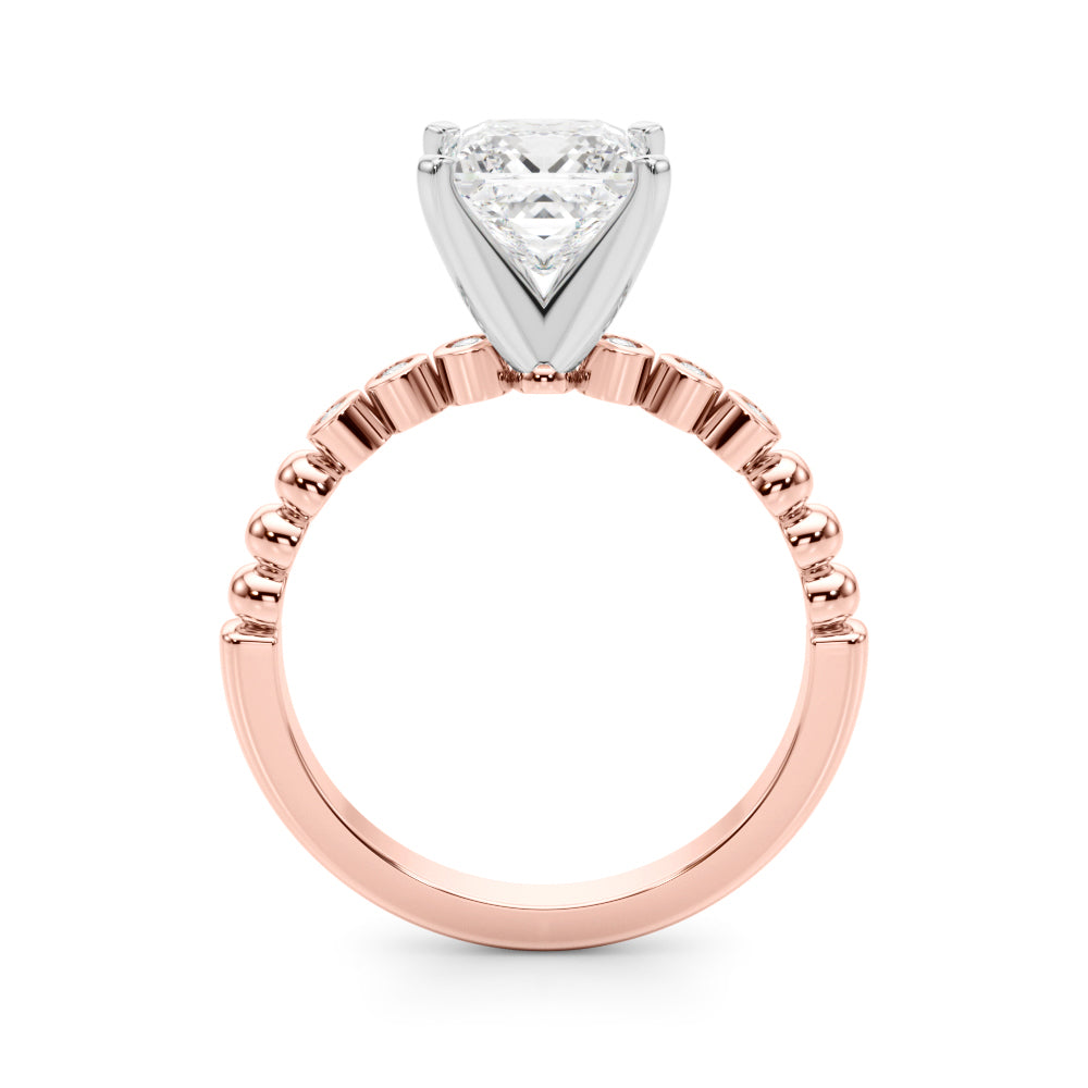 Round Single Row Lab Grown Diamond Engagement Ring - VS1 D/E/F | 14K & 18K Gold | 18K Rose Gold | Round Lab Diamond | Picasso Gold & Diamond Chicago