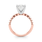 Round Single Row Lab Grown Diamond Engagement Ring - VS1 D/E/F | 14K & 18K Gold | 18K Rose Gold | Round Lab Diamond | Picasso Gold & Diamond Chicago