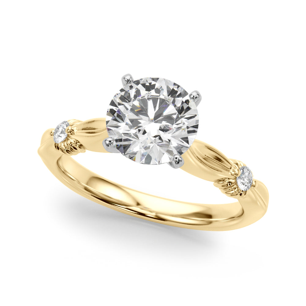 Round Solitaire Lab Grown Diamond Engagement Ring - VS1 D/E/F | 14K & 18K Gold | 14K White Gold | Round Lab Diamond | Picasso Gold & Diamond Chicago