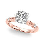 Round Solitaire Lab Grown Diamond Engagement Ring - VS1 D/E/F | 14K & 18K Gold | 14K Yellow Gold | Round Lab Diamond | Picasso Gold & Diamond Chicago