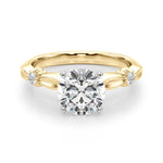 Round Solitaire Lab Grown Diamond Engagement Ring - VS1 D/E/F | 14K & 18K Gold | 14K Yellow Gold | Round Lab Diamond | Picasso Gold & Diamond Chicago