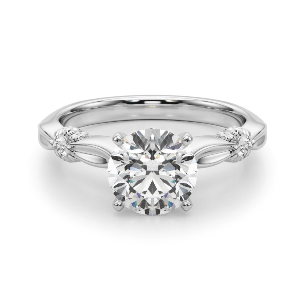 Round Solitaire Lab Grown Diamond Engagement Ring - VS1 D/E/F | 14K & 18K Gold | 14K Rose Gold | Round Lab Diamond | Picasso Gold & Diamond Chicago