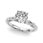 Round Solitaire Lab Grown Diamond Engagement Ring - VS1 D/E/F | 14K & 18K Gold | 14K White Gold | Round Lab Diamond | Picasso Gold & Diamond Chicago
