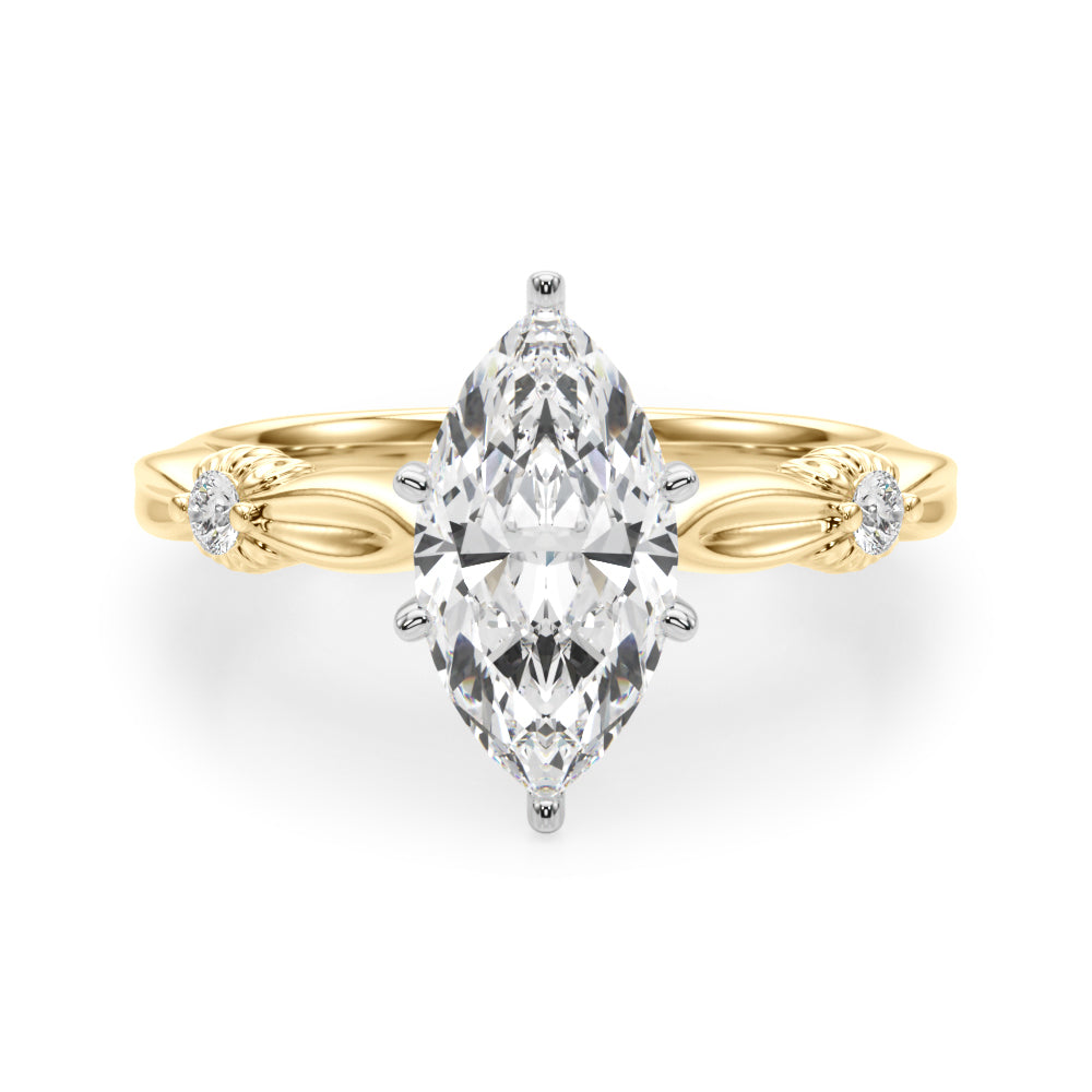 Round Solitaire Lab Grown Diamond Engagement Ring - VS1 D/E/F | 14K & 18K Gold | Lab Grown Diamond Engagement Ring | Picasso Gold & Diamond | Chicago