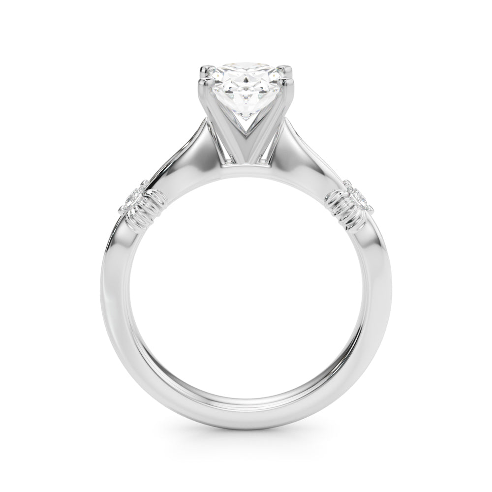 Round Solitaire Lab Grown Diamond Engagement Ring - VS1 D/E/F | 14K & 18K Gold | 18K White Gold | Round Lab Diamond | Picasso Gold & Diamond Chicago