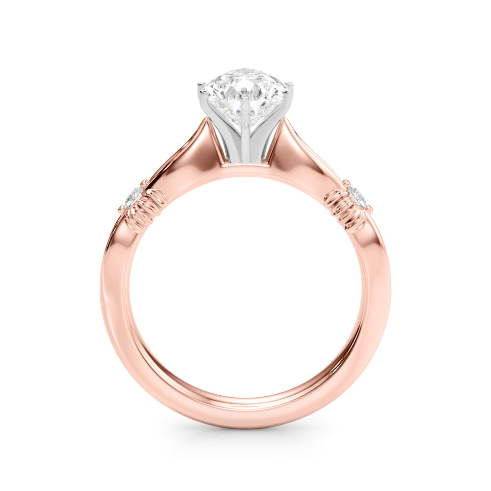 Round Solitaire Lab Grown Diamond Engagement Ring - VS1 D/E/F | 14K & 18K Gold | Lab Grown Diamond Engagement Ring | Picasso Gold & Diamond | Chicago