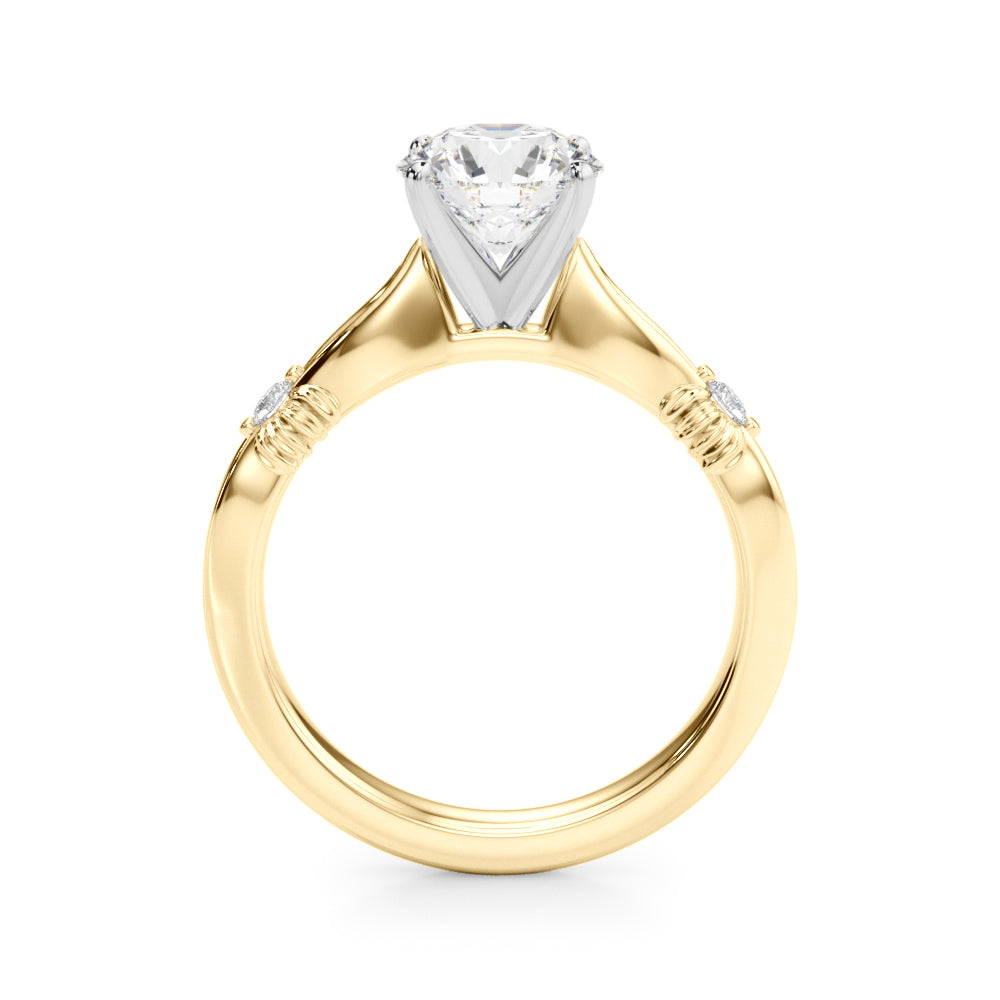 Round Solitaire Lab Grown Diamond Engagement Ring - VS1 D/E/F | 14K & 18K Gold | 14K White Gold | Round Lab Diamond | Picasso Gold & Diamond Chicago
