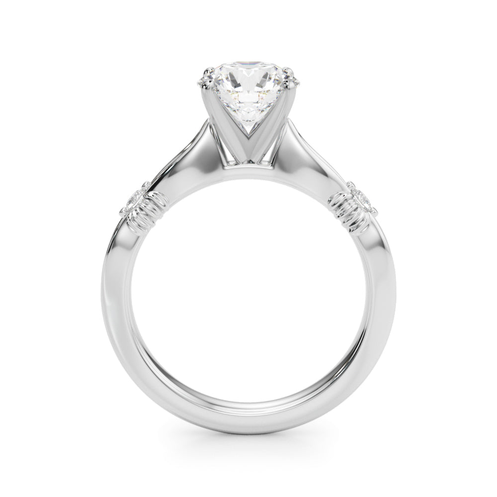 Round Solitaire Lab Grown Diamond Engagement Ring - VS1 D/E/F | 14K & 18K Gold | 14K Rose Gold | Round Lab Diamond | Picasso Gold & Diamond Chicago