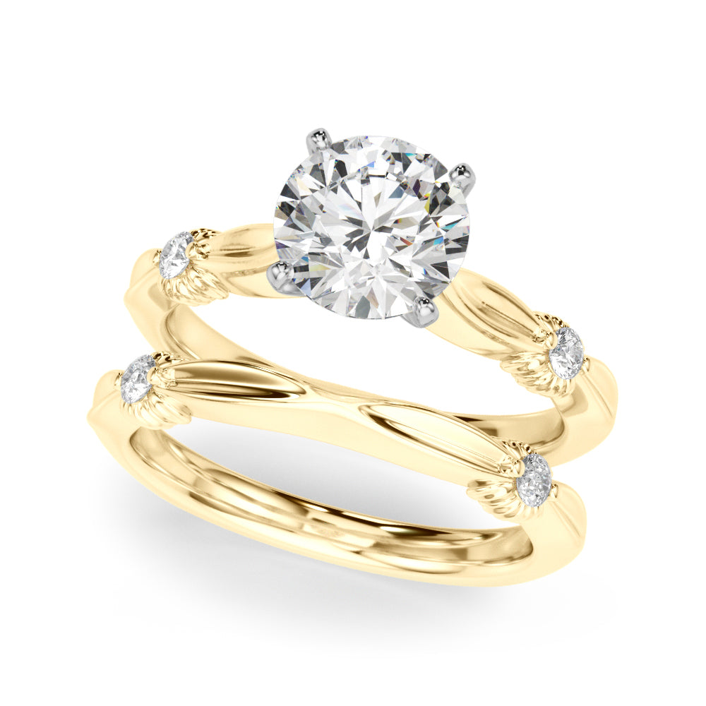 Round Solitaire Lab Grown Diamond Engagement Ring - VS1 D/E/F | 14K & 18K Gold | 18K Yellow Gold | Round Lab Diamond | Picasso Gold & Diamond Chicago