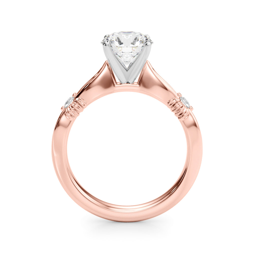 Round Solitaire Lab Grown Diamond Engagement Ring - VS1 D/E/F | 14K & 18K Gold | Lab Grown Diamond Engagement Ring | Picasso Gold & Diamond | Chicago