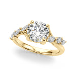 Round Classic Lab Grown Diamond Engagement Ring - VS1 D/E/F | 14K & 18K Gold | 14K White Gold | Round Lab Diamond | Picasso Gold & Diamond Chicago