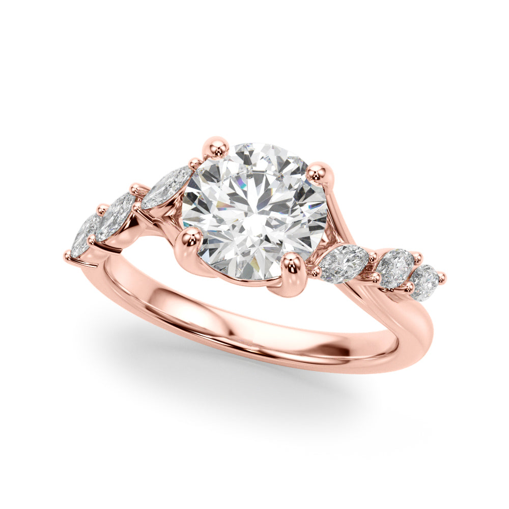 Round Classic Lab Grown Diamond Engagement Ring - VS1 D/E/F | 14K & 18K Gold | 14K White Gold | Round Lab Diamond | Picasso Gold & Diamond Chicago