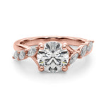 Round Classic Lab Grown Diamond Engagement Ring - VS1 D/E/F | 14K & 18K Gold | 14K Yellow Gold | Round Lab Diamond | Picasso Gold & Diamond Chicago