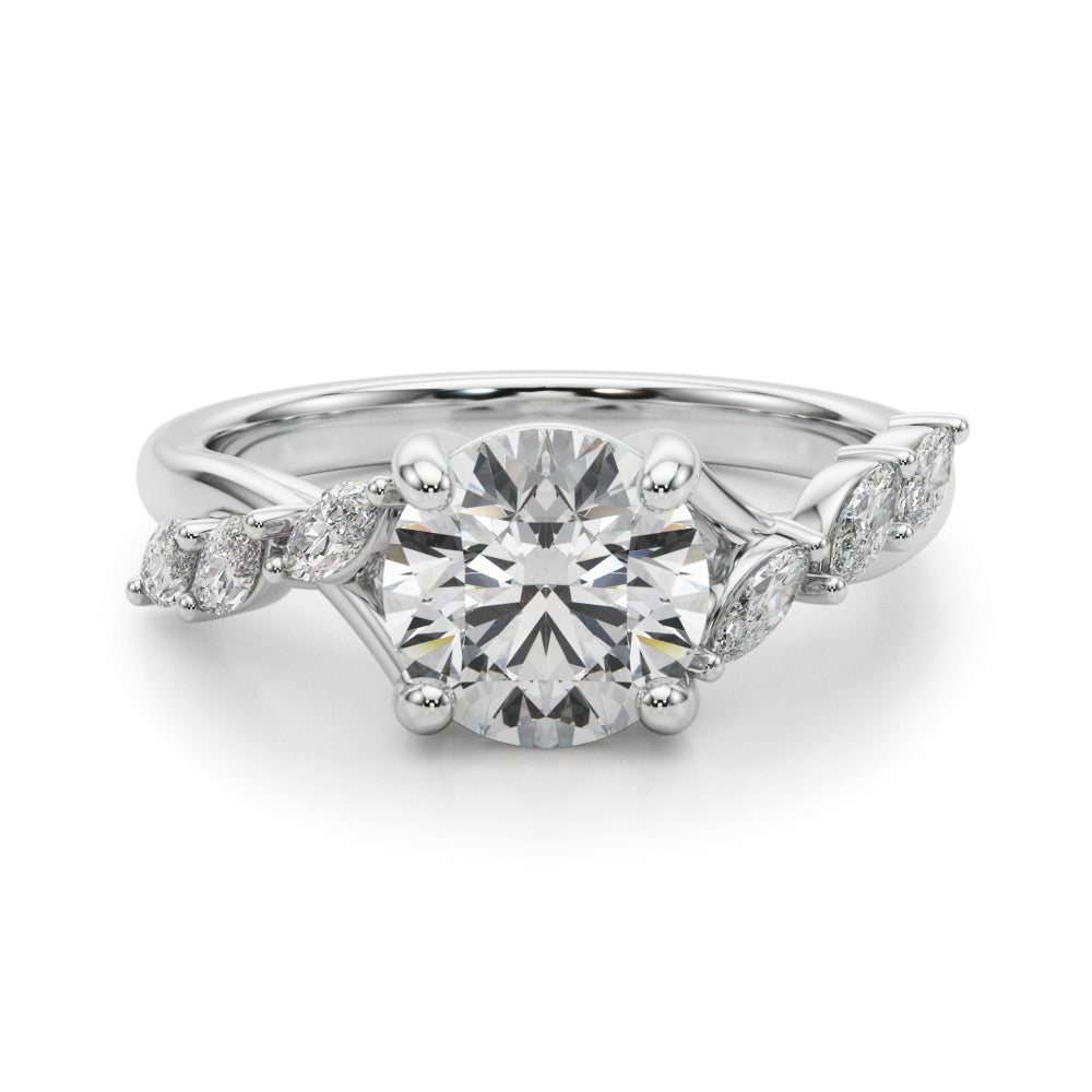 Round Classic Lab Grown Diamond Engagement Ring - VS1 D/E/F | 14K & 18K Gold | 14K Yellow Gold | Round Lab Diamond | Picasso Gold & Diamond Chicago