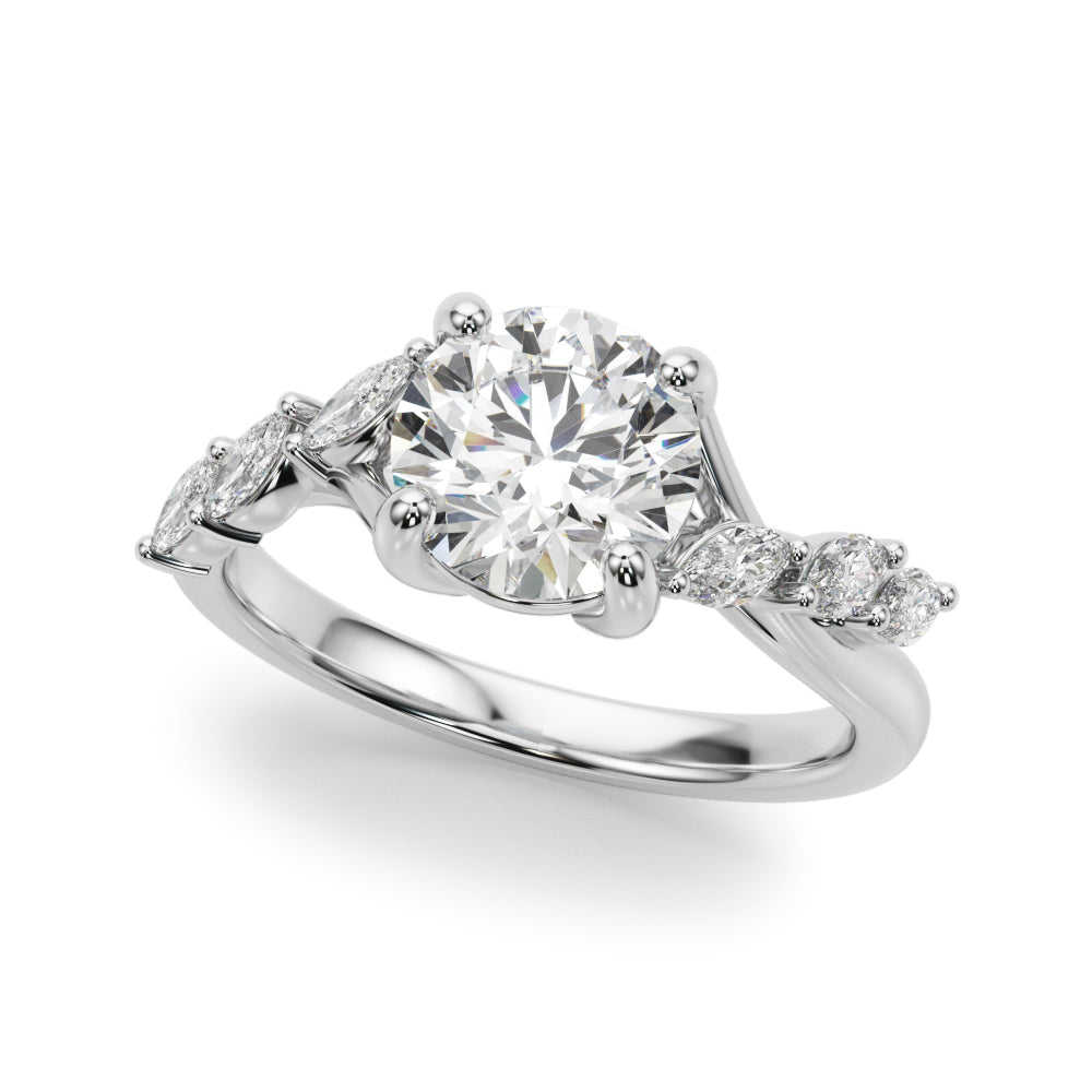 Round Classic Lab Grown Diamond Engagement Ring - VS1 D/E/F | 14K & 18K Gold | 14K White Gold | Round Lab Diamond | Picasso Gold & Diamond Chicago