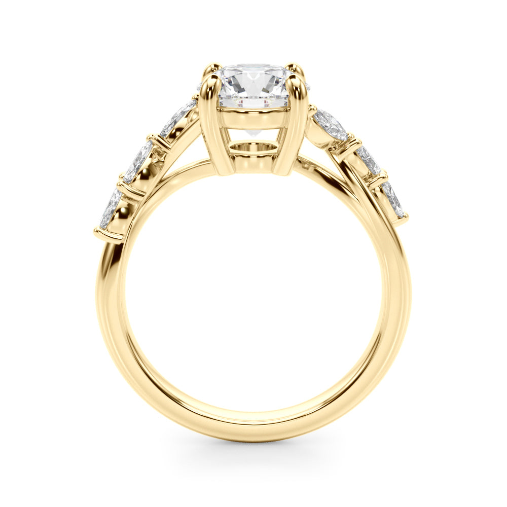 Round Classic Lab Grown Diamond Engagement Ring - VS1 D/E/F | 14K & 18K Gold | 14K Rose Gold | Round Lab Diamond | Picasso Gold & Diamond Chicago