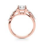 Round Classic Lab Grown Diamond Engagement Ring - VS1 D/E/F | 14K & 18K Gold | 14K Rose Gold | Round Lab Diamond | Picasso Gold & Diamond Chicago