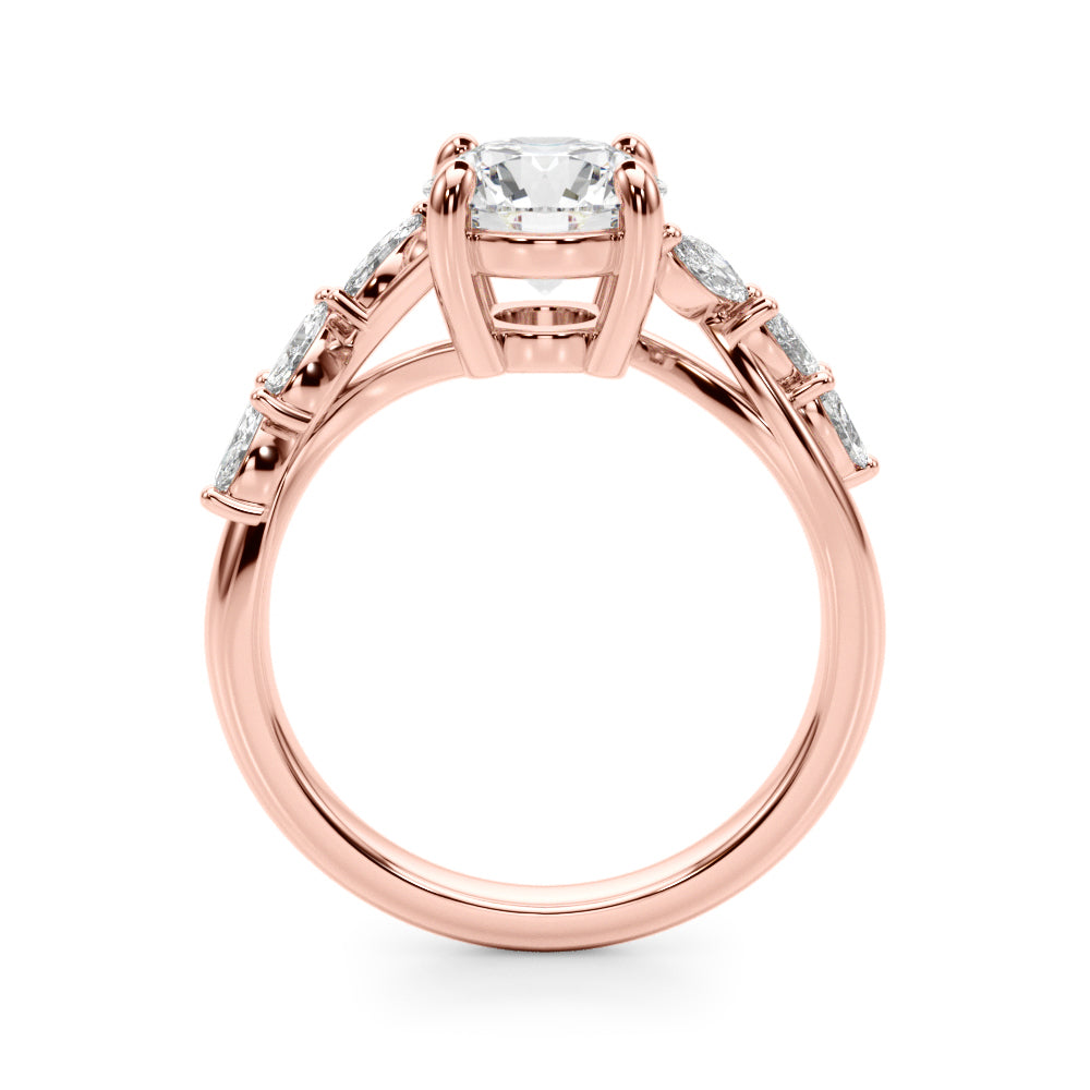 Round Classic Lab Grown Diamond Engagement Ring - VS1 D/E/F | 14K & 18K Gold | 14K Rose Gold | Round Lab Diamond | Picasso Gold & Diamond Chicago