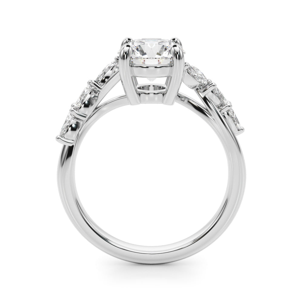 Round Classic Lab Grown Diamond Engagement Ring - VS1 D/E/F | 14K & 18K Gold | 14K Rose Gold | Round Lab Diamond | Picasso Gold & Diamond Chicago