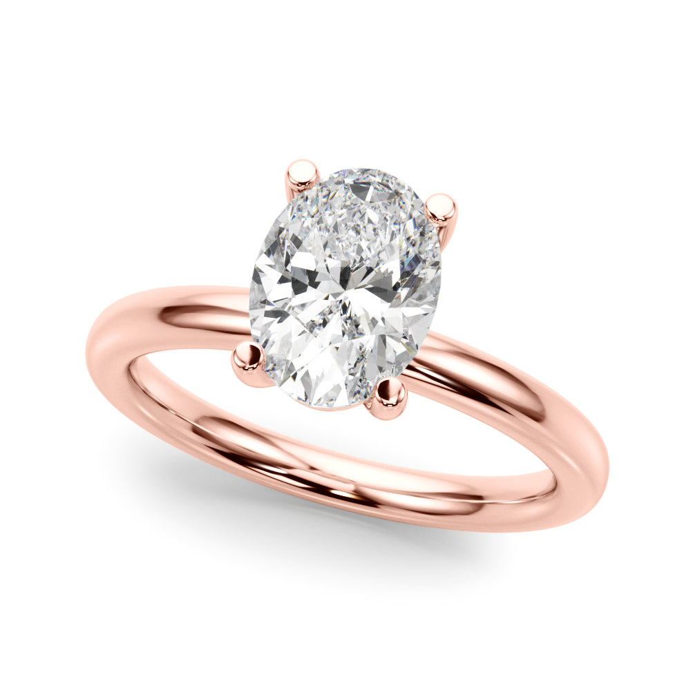 Oval Solitaire Lab Grown Diamond Engagement Ring - VS1 D/E/F | 14K & 18K Gold | 14K White Gold | Oval Lab Diamond | Picasso Gold & Diamond Chicago