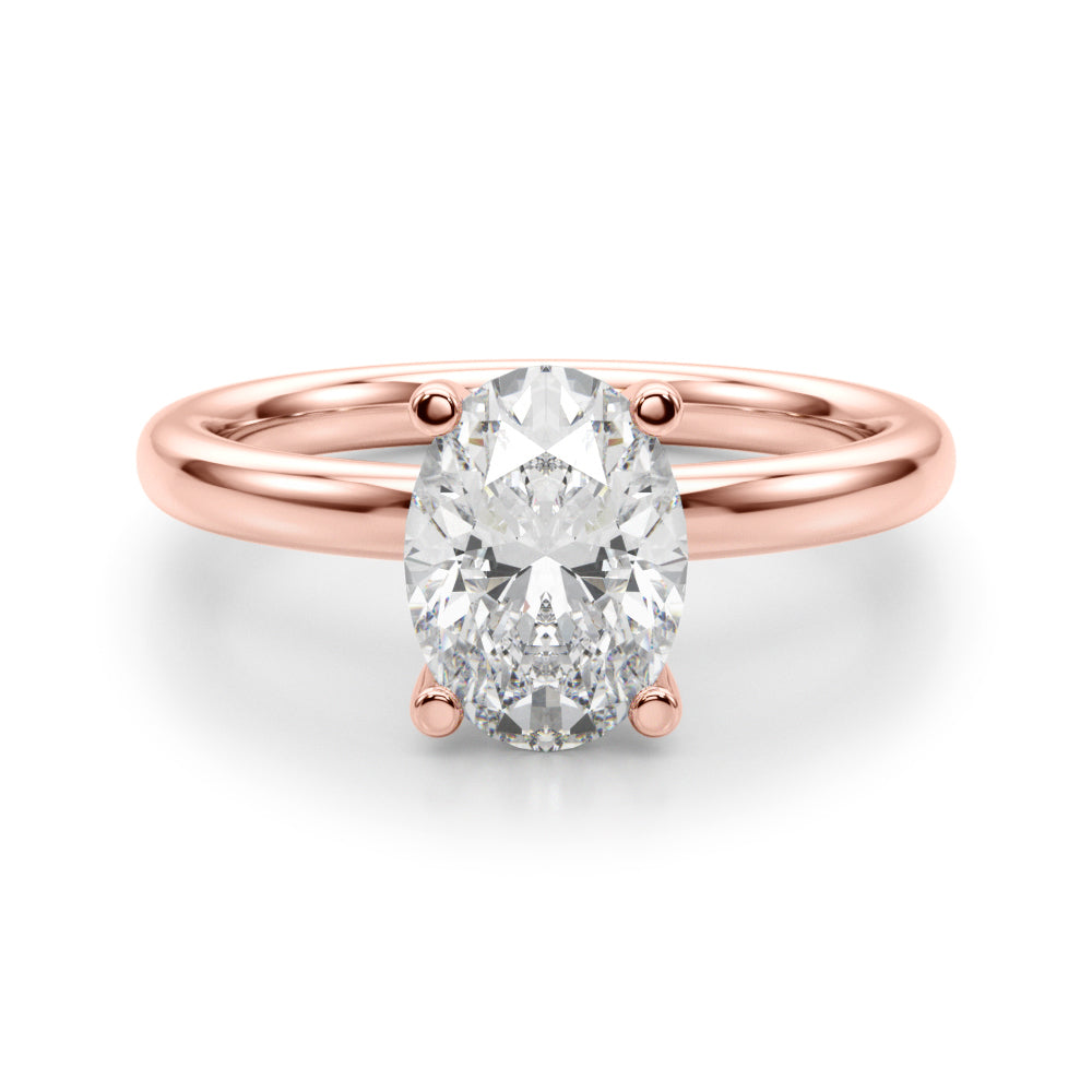 Oval Solitaire Lab Grown Diamond Engagement Ring - VS1 D/E/F | 14K & 18K Gold | 14K Yellow Gold | Oval Lab Diamond | Picasso Gold & Diamond Chicago