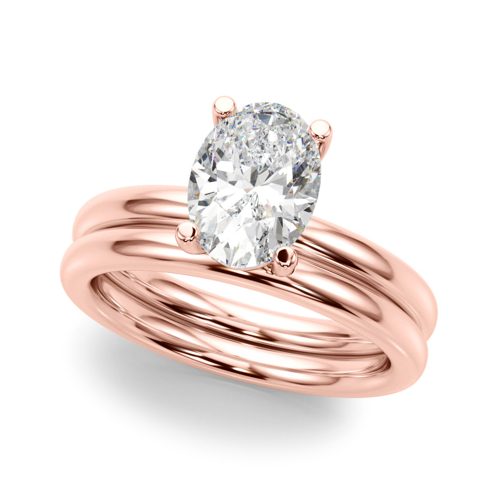 Oval Solitaire Lab Grown Diamond Engagement Ring - VS1 D/E/F | 14K & 18K Gold | 14K Yellow Gold | Oval Lab Diamond | Picasso Gold & Diamond Chicago