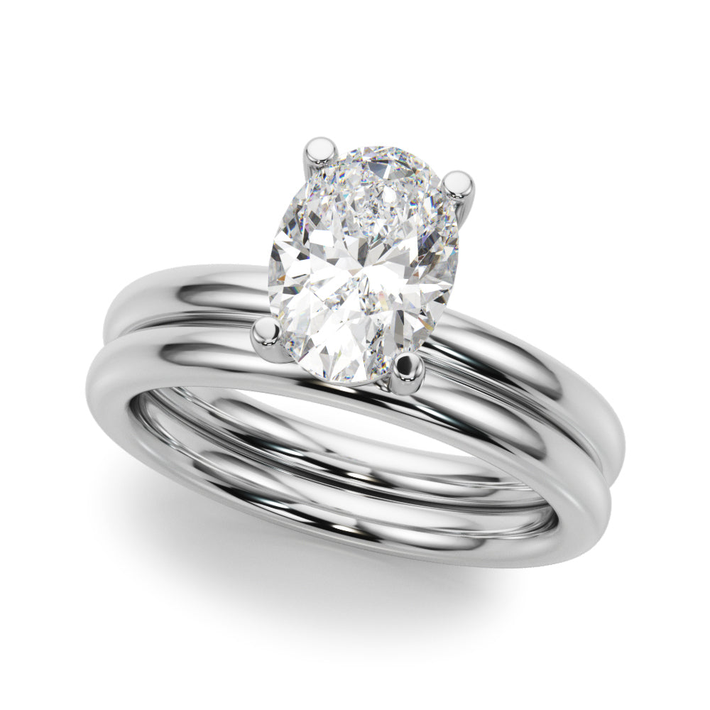Oval Solitaire Lab Grown Diamond Engagement Ring - VS1 D/E/F | 14K & 18K Gold | 14K Rose Gold | Oval Lab Diamond | Picasso Gold & Diamond Chicago