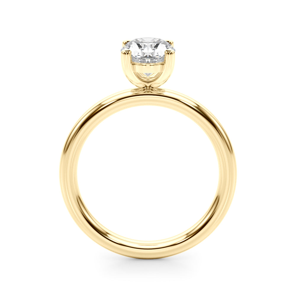 Oval Solitaire Lab Grown Diamond Engagement Ring - VS1 D/E/F | 14K & 18K Gold | 14K Rose Gold | Oval Lab Diamond | Picasso Gold & Diamond Chicago