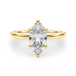 Marquise Solitaire Lab Grown Diamond Engagement Ring - VS1 D/E/F | 14K & 18K Gold | 14K White Gold | Marquise Lab Diamond | Picasso Gold & Diamond Chicago
