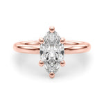 Marquise Solitaire Lab Grown Diamond Engagement Ring - VS1 D/E/F | 14K & 18K Gold | 14K Yellow Gold | Marquise Lab Diamond | Picasso Gold & Diamond Chicago