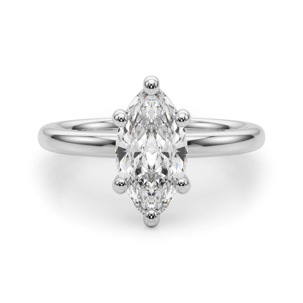 Marquise Solitaire Lab Grown Diamond Engagement Ring - VS1 D/E/F | 14K & 18K Gold | 14K Yellow Gold | Marquise Lab Diamond | Picasso Gold & Diamond Chicago
