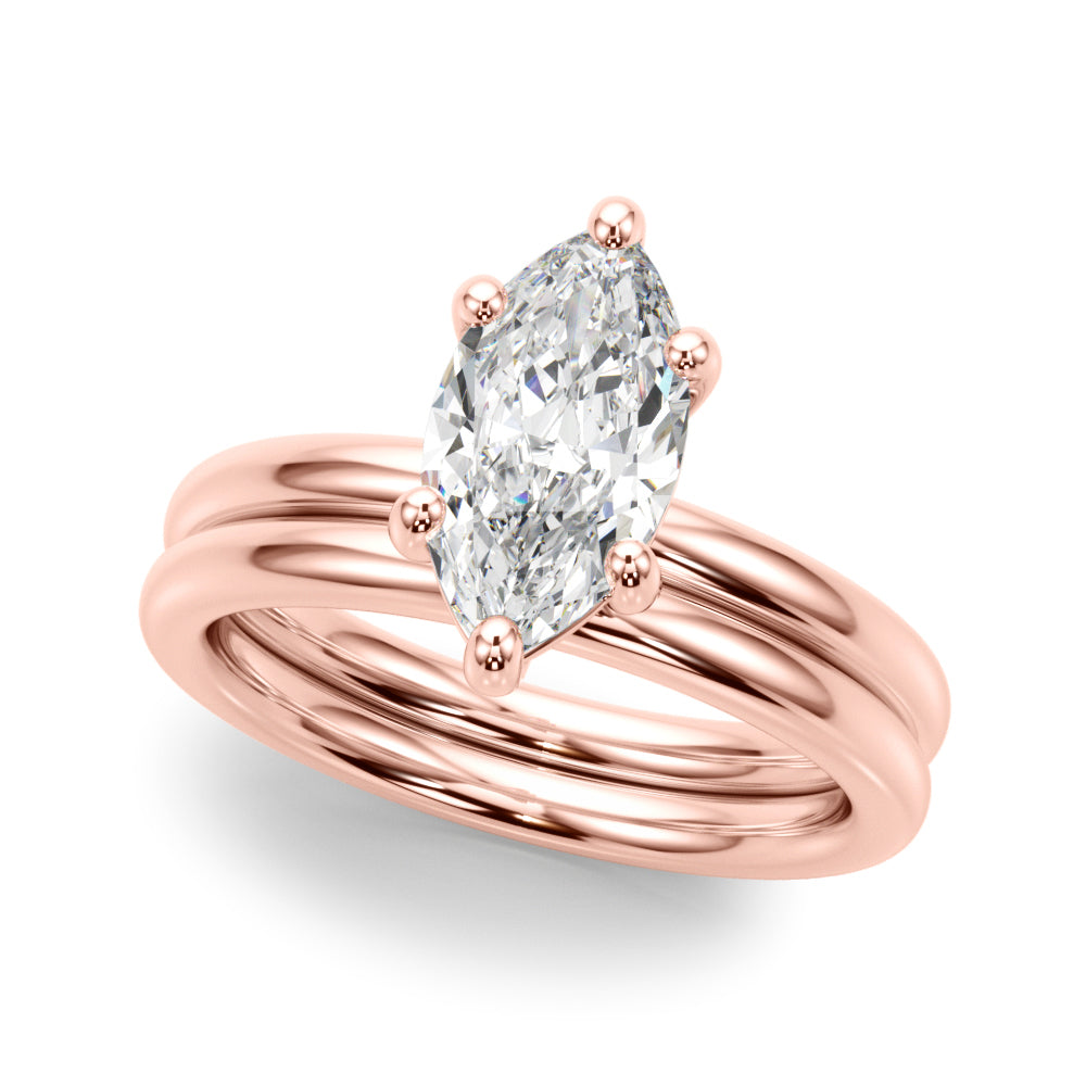 Marquise Solitaire Lab Grown Diamond Engagement Ring - VS1 D/E/F | 14K & 18K Gold | 14K Yellow Gold | Marquise Lab Diamond | Picasso Gold & Diamond Chicago