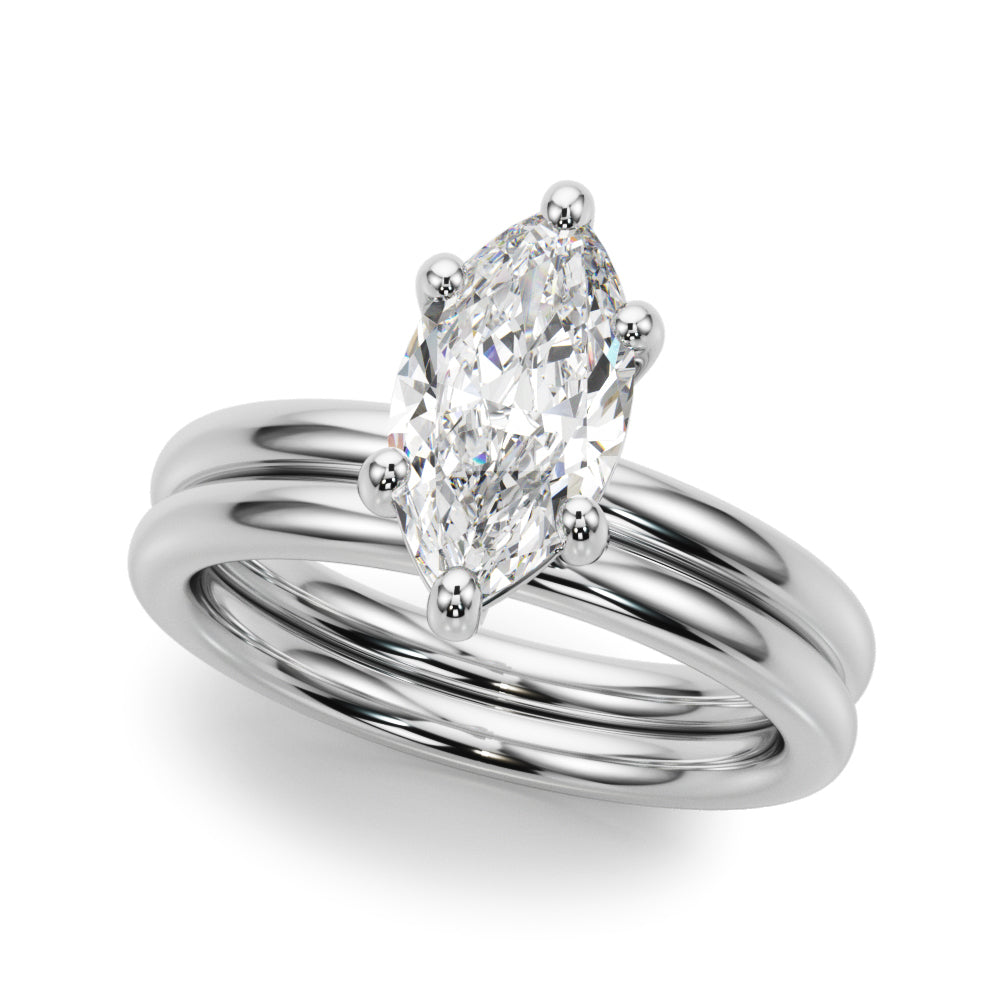 Marquise Solitaire Lab Grown Diamond Engagement Ring - VS1 D/E/F | 14K & 18K Gold | 14K Rose Gold | Marquise Lab Diamond | Picasso Gold & Diamond Chicago