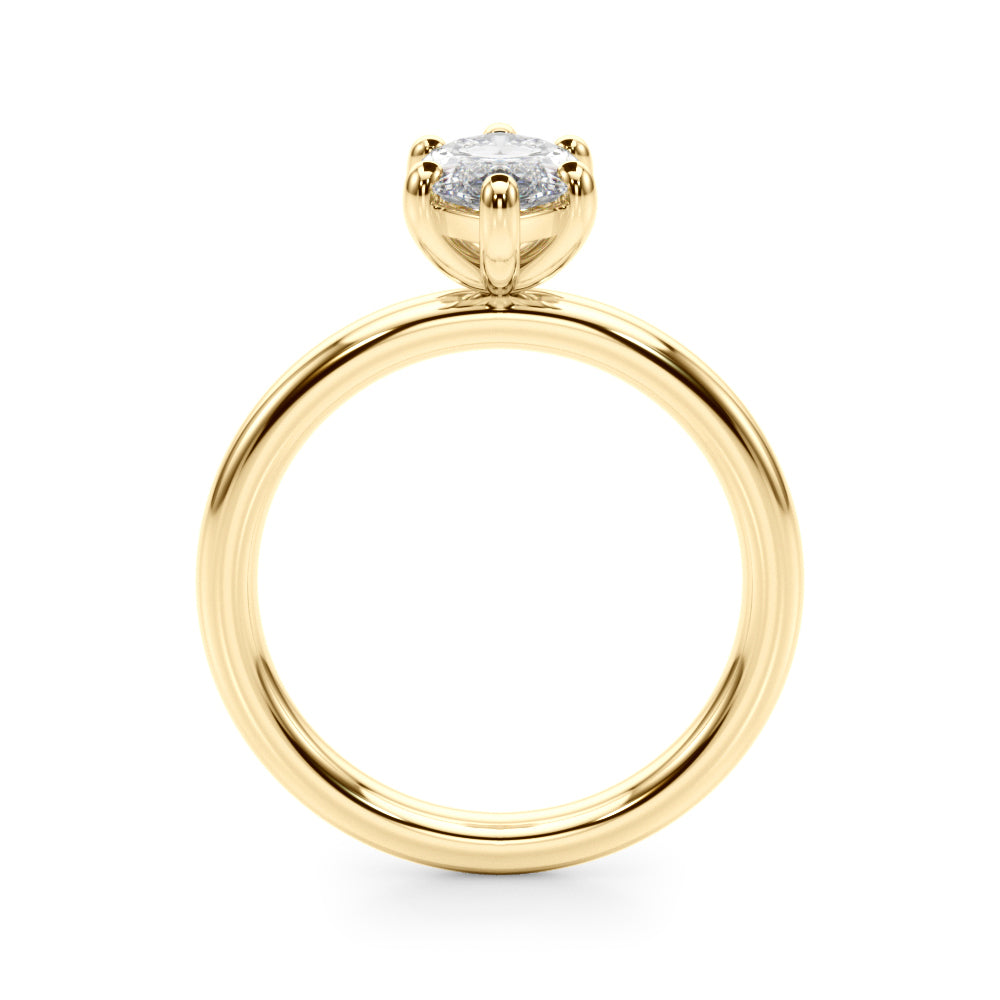 Marquise Solitaire Lab Grown Diamond Engagement Ring - VS1 D/E/F | 14K & 18K Gold | 14K Rose Gold | Marquise Lab Diamond | Picasso Gold & Diamond Chicago