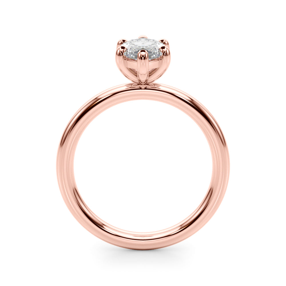 Marquise Solitaire Lab Grown Diamond Engagement Ring - VS1 D/E/F | 14K & 18K Gold | 14K Rose Gold | Marquise Lab Diamond | Picasso Gold & Diamond Chicago