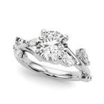 Round Twisted Shank Lab Grown Diamond Engagement Ring - VS1 D/E/F | 14K & 18K Gold | 14K White Gold | Round Lab Diamond | Picasso Gold & Diamond Chicago