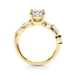 Round Twisted Shank Lab Grown Diamond Engagement Ring - VS1 D/E/F | 14K & 18K Gold | 14K Rose Gold | Round Lab Diamond | Picasso Gold & Diamond Chicago