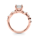 Round Twisted Shank Lab Grown Diamond Engagement Ring - VS1 D/E/F | 14K & 18K Gold | 14K Rose Gold | Round Lab Diamond | Picasso Gold & Diamond Chicago