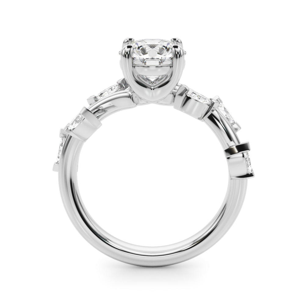 Round Twisted Shank Lab Grown Diamond Engagement Ring - VS1 D/E/F | 14K & 18K Gold | 14K Rose Gold | Round Lab Diamond | Picasso Gold & Diamond Chicago