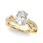 Oval Twisted Shank Lab Grown Diamond Engagement Ring - VS1 D/E/F | 14K & 18K Gold | 14K White Gold | Oval Lab Diamond | Picasso Gold & Diamond Chicago