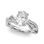 Oval Twisted Shank Lab Grown Diamond Engagement Ring - VS1 D/E/F | 14K & 18K Gold | 14K White Gold | Oval Lab Diamond | Picasso Gold & Diamond Chicago