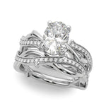 Oval Twisted Shank Lab Grown Diamond Engagement Ring - VS1 D/E/F | 14K & 18K Gold | 14K Rose Gold | Oval Lab Diamond | Picasso Gold & Diamond Chicago