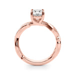 Oval Twisted Shank Lab Grown Diamond Engagement Ring - VS1 D/E/F | 14K & 18K Gold | 14K Rose Gold | Oval Lab Diamond | Picasso Gold & Diamond Chicago