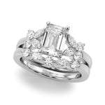 Emerald Cut Nature Inspired Lab Grown Diamond Engagement Ring - VS1 D/E/F | 14K & 18K Gold | 14K Yellow Gold | Emerald Cut Lab Diamond | Picasso Gold & Diamond Chicago