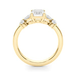 Emerald Cut Nature Inspired Lab Grown Diamond Engagement Ring - VS1 D/E/F | 14K & 18K Gold | 14K Rose Gold | Emerald Cut Lab Diamond | Picasso Gold & Diamond Chicago