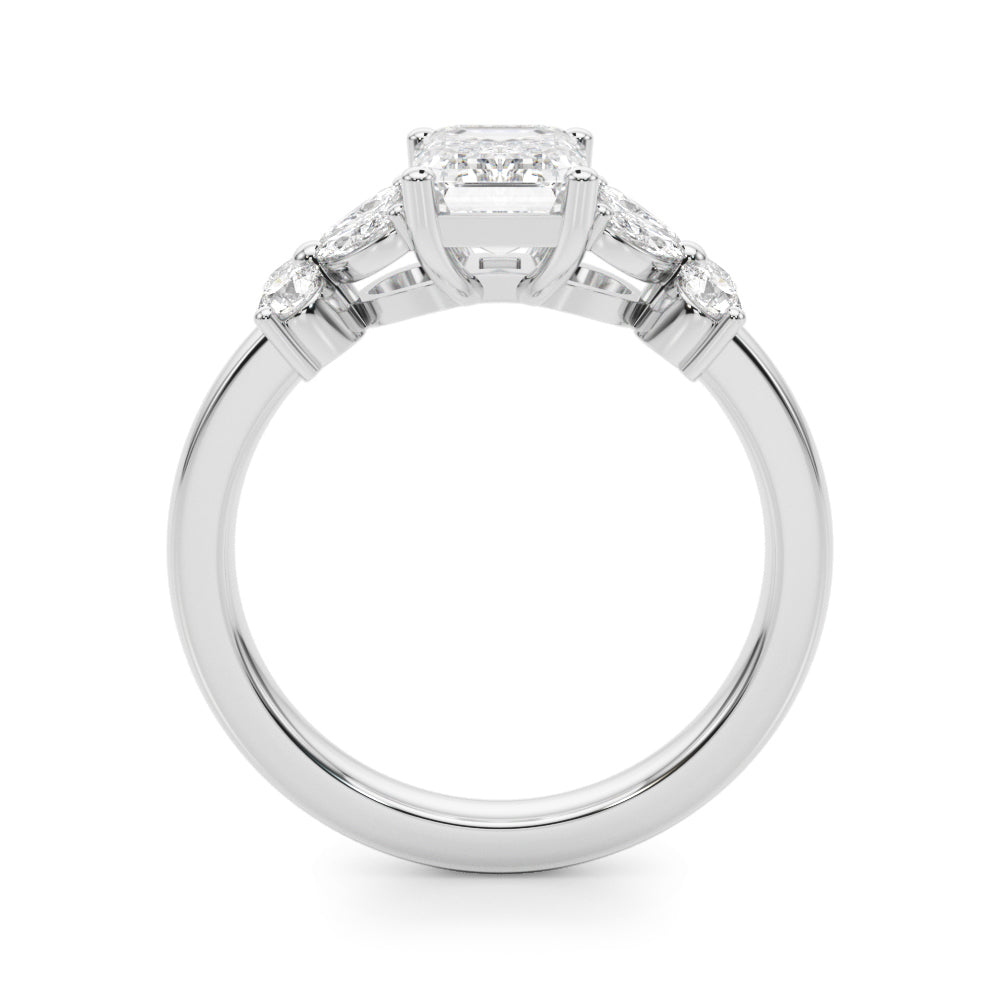Emerald Cut Nature Inspired Lab Grown Diamond Engagement Ring - VS1 D/E/F | 14K & 18K Gold | 14K Rose Gold | Emerald Cut Lab Diamond | Picasso Gold & Diamond Chicago